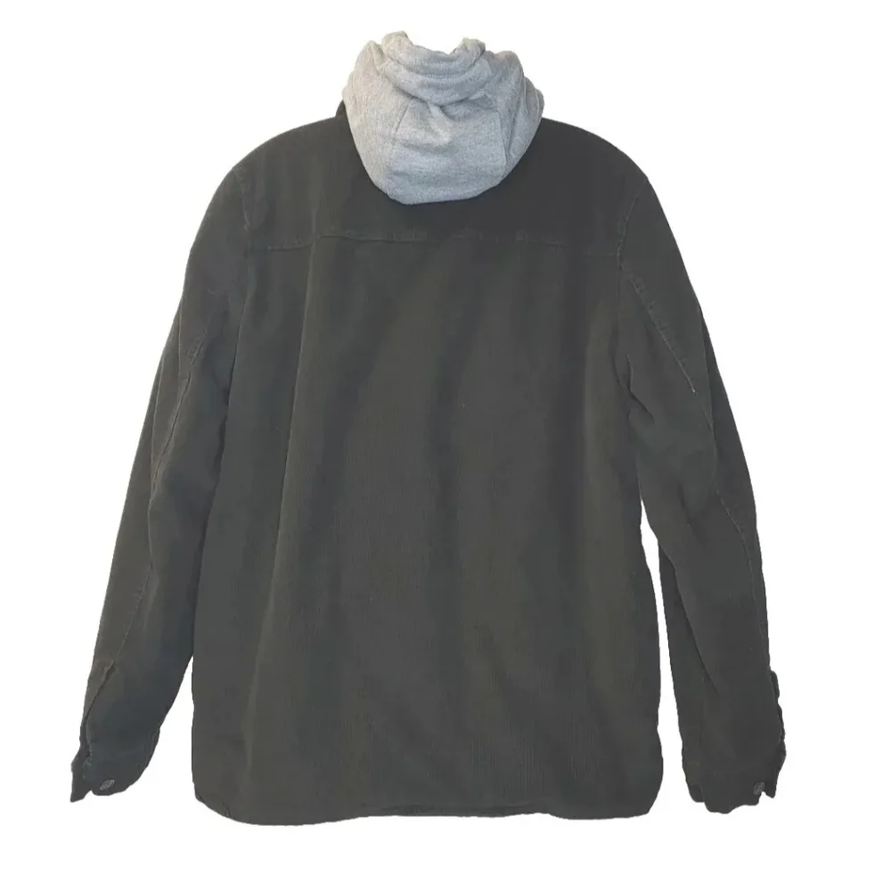 Levi's Sherpa Corduroy Jacket Coat Hipster Preppy Black Hood Button Adult Small - Picture 5 of 13